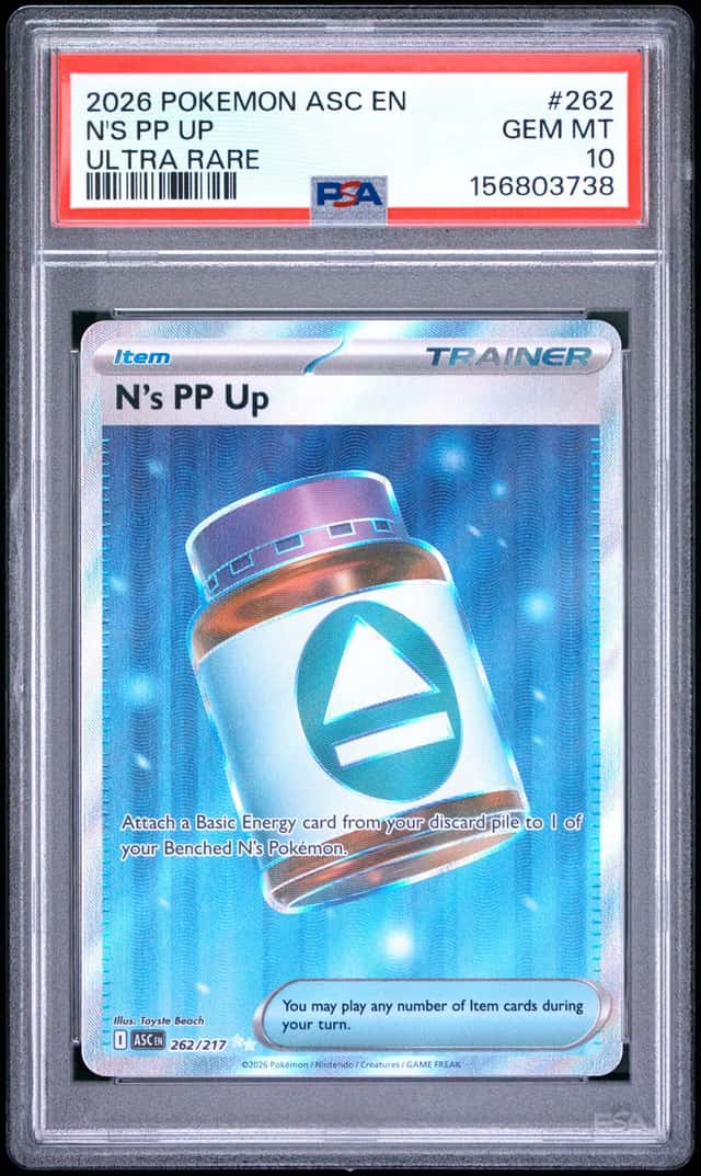 2026 POKEMON ASC EN-ASCENDED HEROES ULTRA RARE #262 N'S PP UP PSA 10