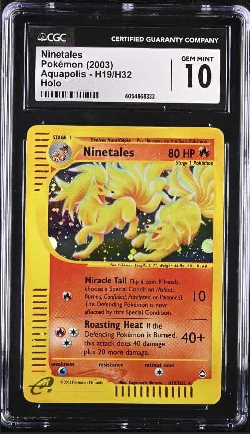 Pokémon Ninetales 2003 Aquapolis #H19/H32 Holo CGC 10