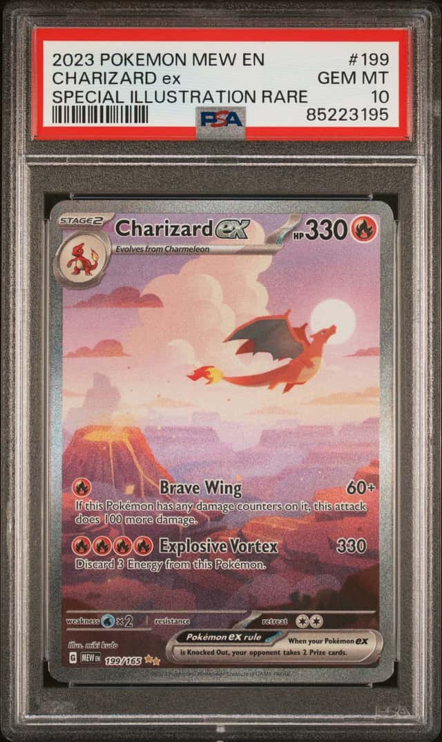 2023 POKEMON CHARIZARD ex SIR MEW EN-151 #199 PSA 10
