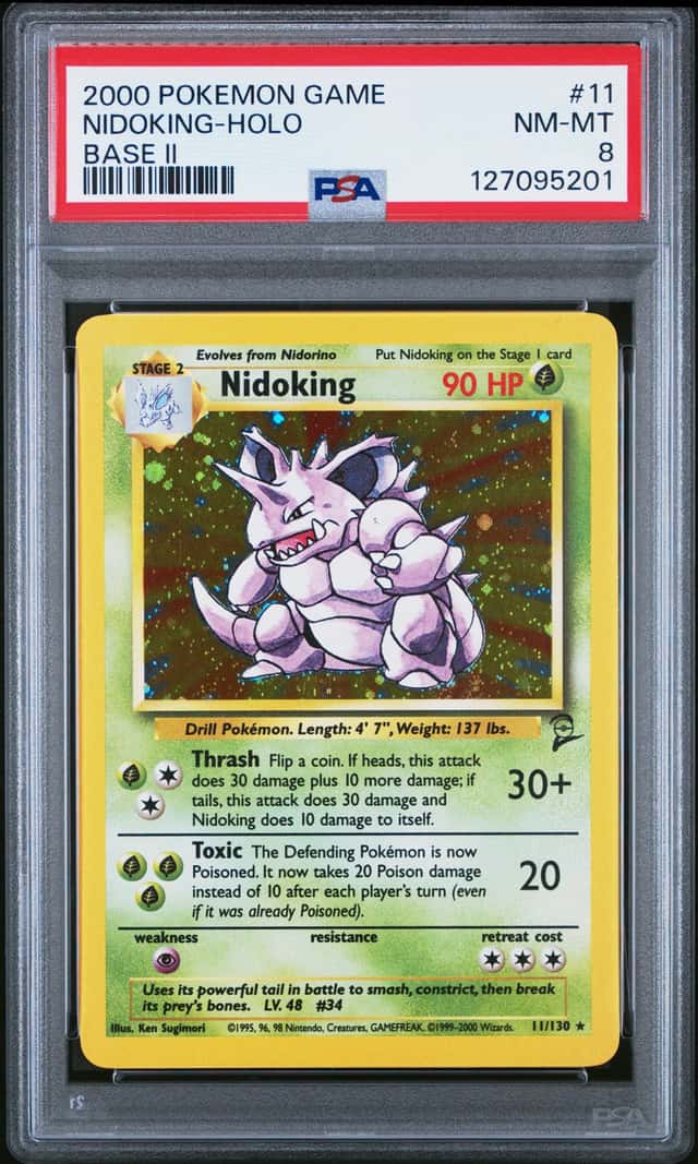 Base Set 2 Nidoking 011/130 Holo PSA Graded English 2000 Pokemon TCG