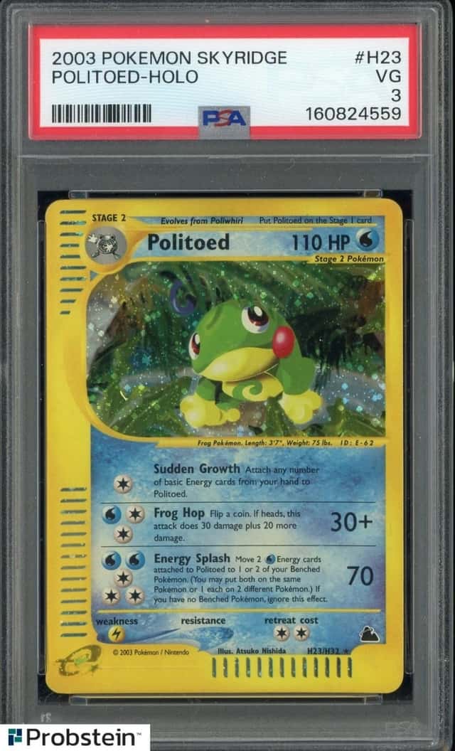 2003 Pokemon Skyridge #H23 Politoed Holo PSA 3 VG