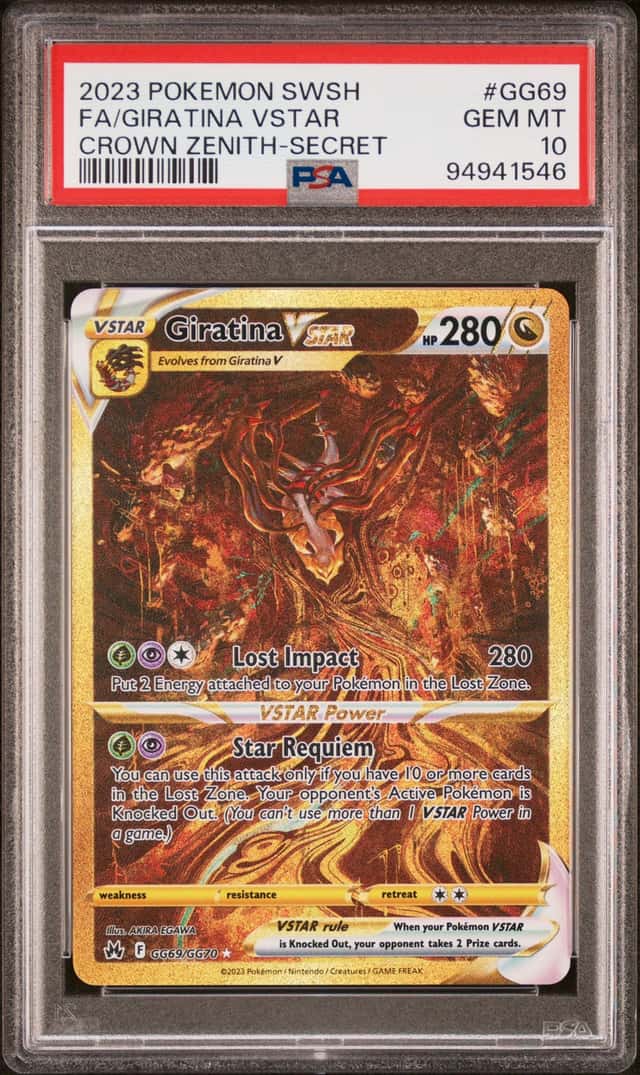 2023 Pokemon SWSH Crown Zenith Secret #GG69 FA Giratina VStar PSA 10 GEM MINT