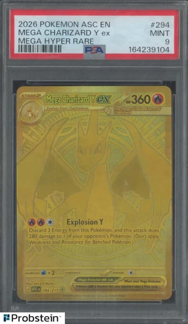 2026 Pokemon ASC EN Mega Hyper Rare #294 Mega Charizard Y ex PSA 9