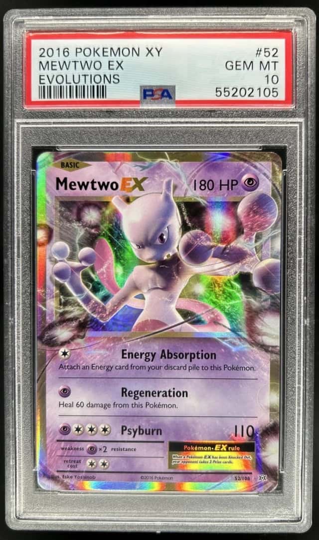2016 Pokemon XY Evolutions Mewtwo Holo #52/108 PSA 10 GEM MINT