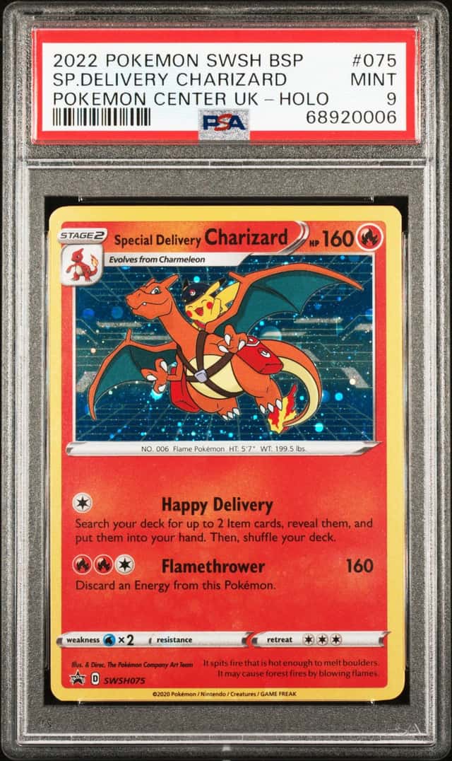 Pokemon Swsh Black Star Promos Special Delivery UK Charizard 2022 #swsh075 PSA 9