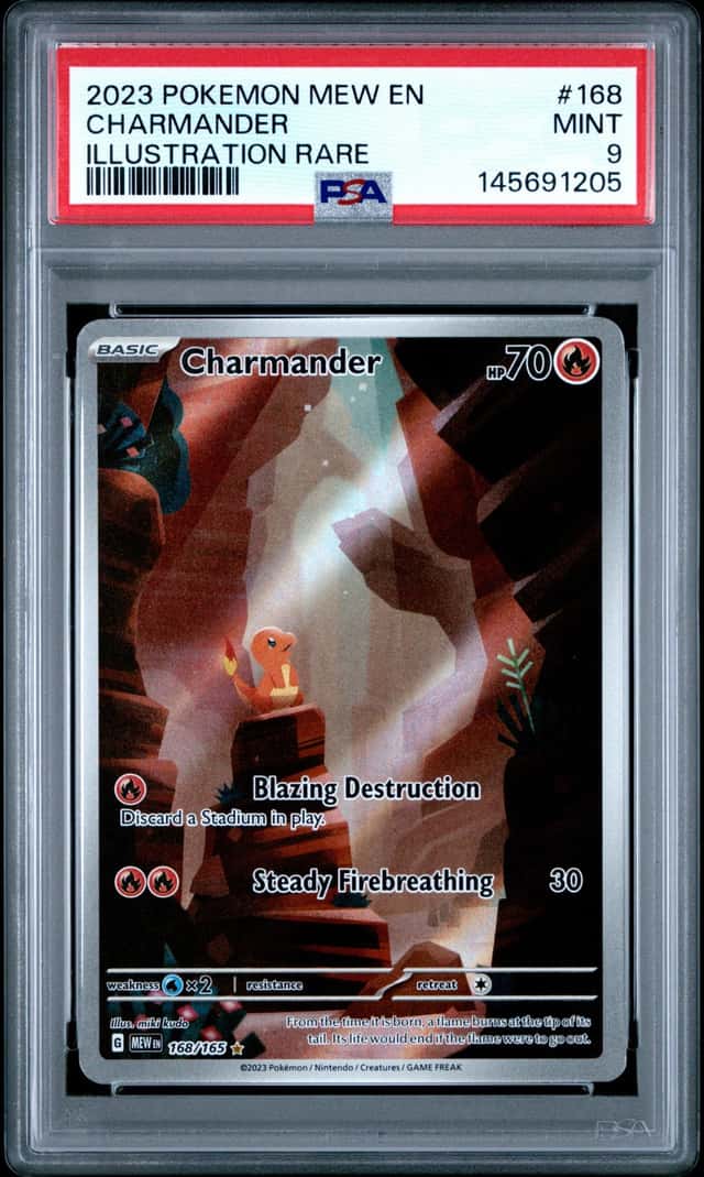 1205 Charmander 2023 Pokemon Scarlet Violet 151 MEW EN #168/165 PSA 9