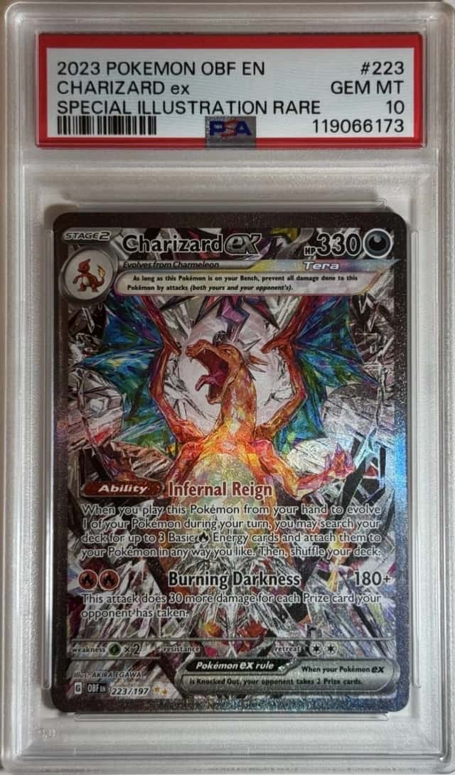 Charizard ex 223/197 SV03 Obsidian Flames SIR Holo English 2023 PSA 10
