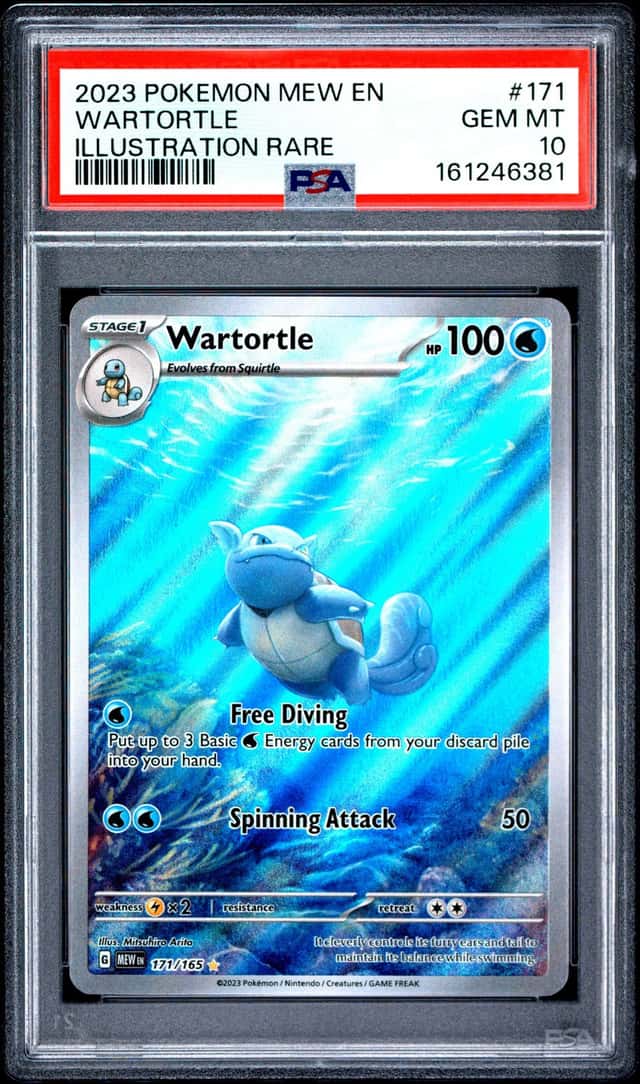 Pokemon 2023 Wartortle 171/165 Illustration Rare 151 GEM MINT PSA 10