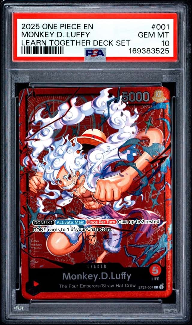 2025 ONE PIECE LEARN TOGETHER DECK SET #001 MONKEY D. LUFFY PSA 10