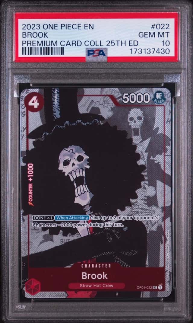 2023 ONE PIECE PREMIUM CARD COLLECTION 25TH EDITION #022 BROOK PSA 10