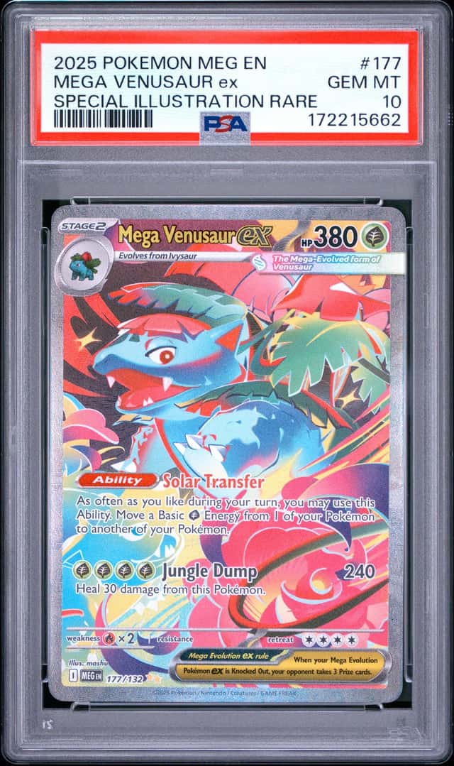 2025 POKEMON MEGA EVOLUTION SPECIAL ILLUSTRATION RARE MEGA VENUSAUR EX PSA 10