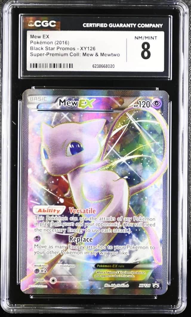 Pokemon Mew EX Black Star Promos XY126 Super-Premium Coll: & Mewtwo CGC 8