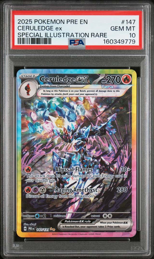 Pokemon Ceruledge EX Prismatic Evolutions 147 Special Illustration Rare PSA 10