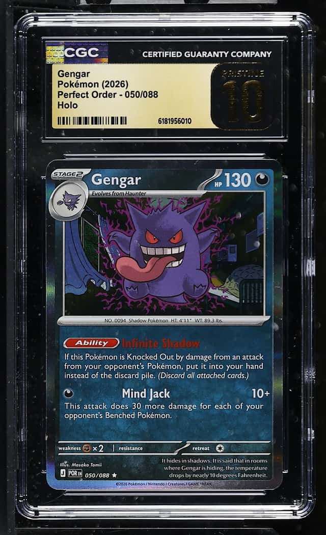 Pokemon Gengar Perfect Order 050/088 Holo CGC 10 Pristine