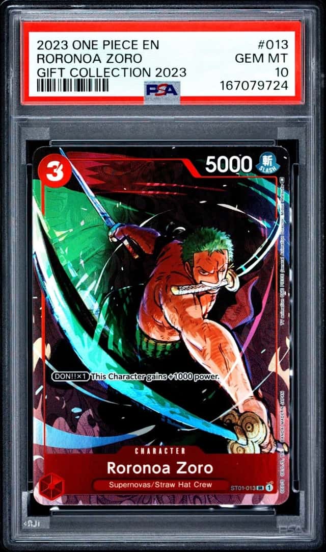 One Piece Roronoa Zoro Gift Coll. 2023 013 PSA 10 Gem Mint