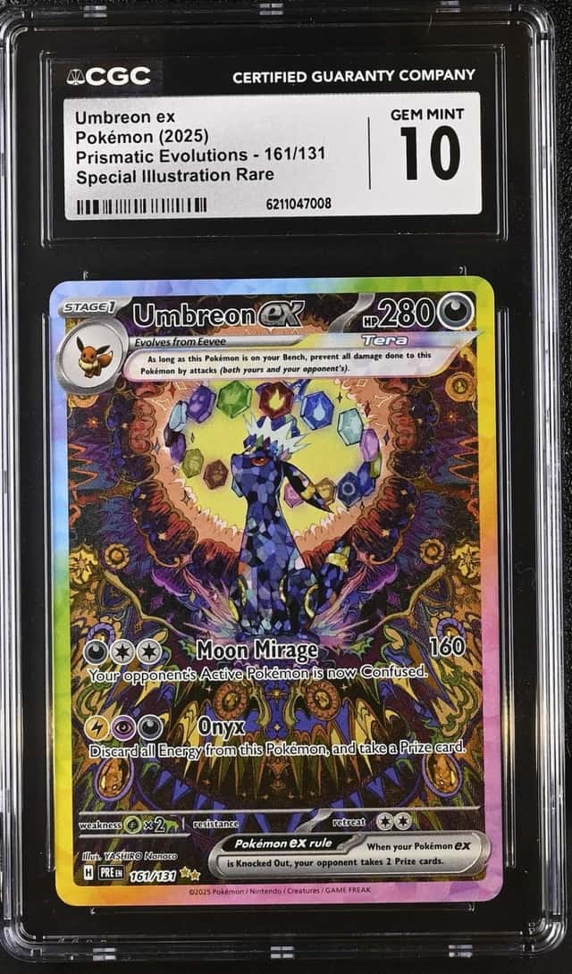 Pokemon Umbreon EX Prismatic Evolutions 161/131 Special Illustration Rare CGC 10