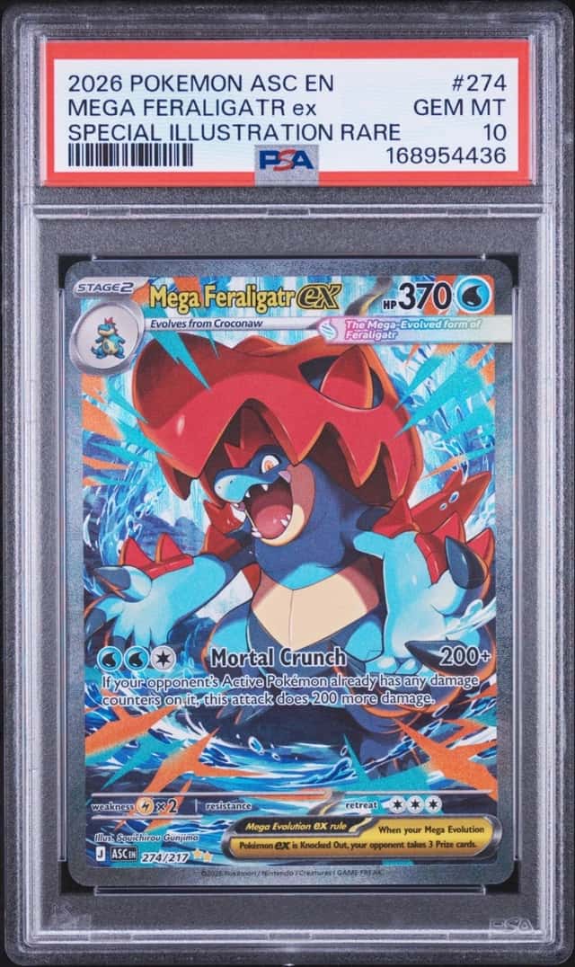 2026 POKEMON ASC SPECIAL ILLUSTRATION RARE #274 MEGA FERALIGATR EX PSA 10