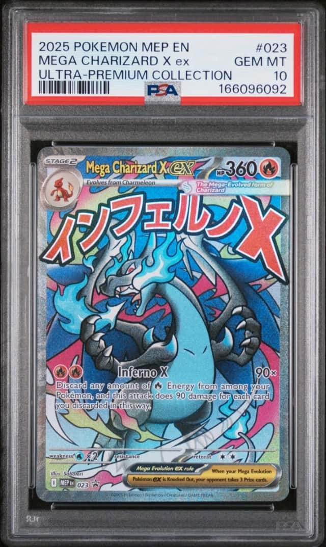 2025 POKEMON MEP EN-ME BLACK STAR PROMO #023 MEGA CHARIZARD X EX PSA 10