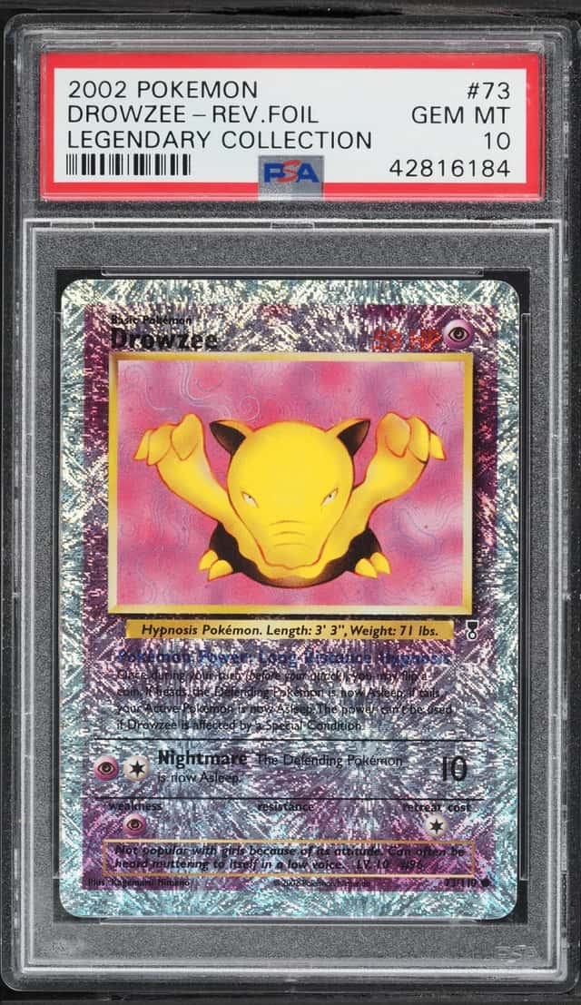 2002 Pokemon Legendary Collection Reverse Holo Drowzee #73 PSA 10 GEM MINT