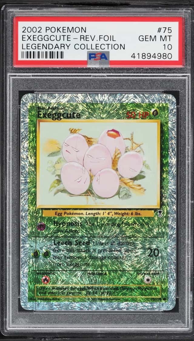 2002 Pokemon Legendary Collection Reverse Holo Exeggcute #75 PSA 10 GEM MINT