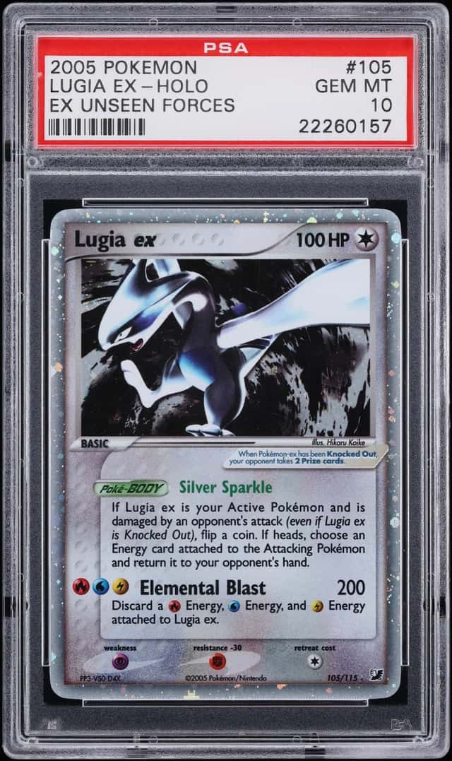 2005 Pokemon EX Unseen Forces Holo Lugia Ex #105 PSA 10 GEM MINT