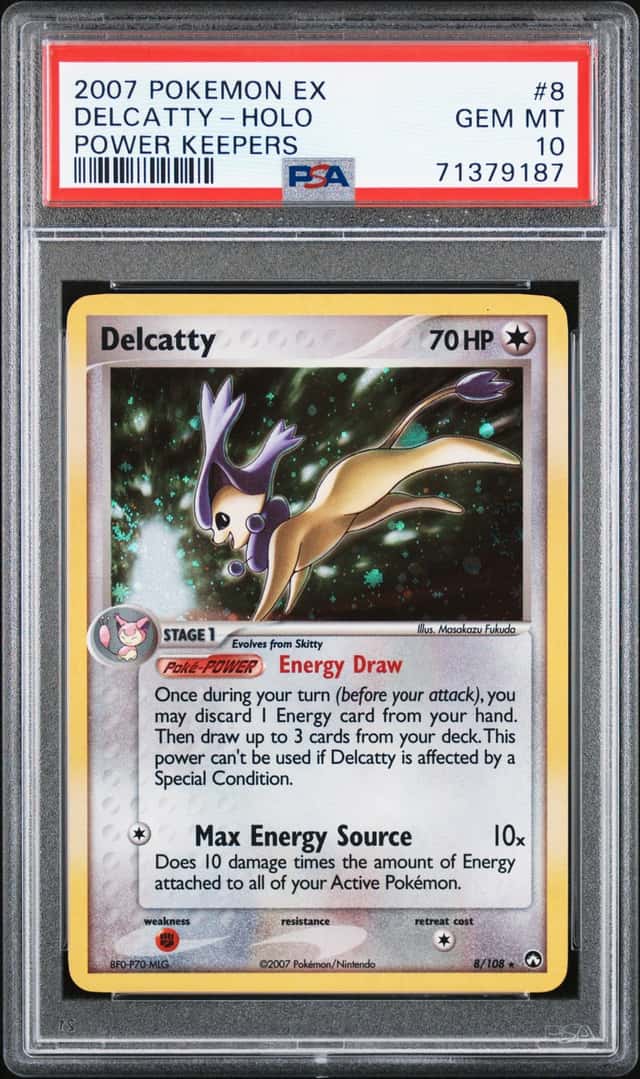 2007 Pokemon EX Power Keepers Holo Delcatty #8 PSA 10 GEM MINT