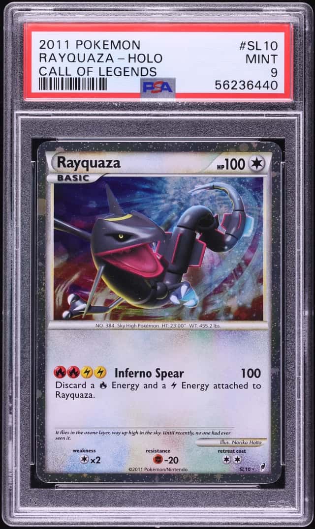 2011 Pokemon Call Of Legends Holo Rayquaza #SL10 PSA 9 MINT