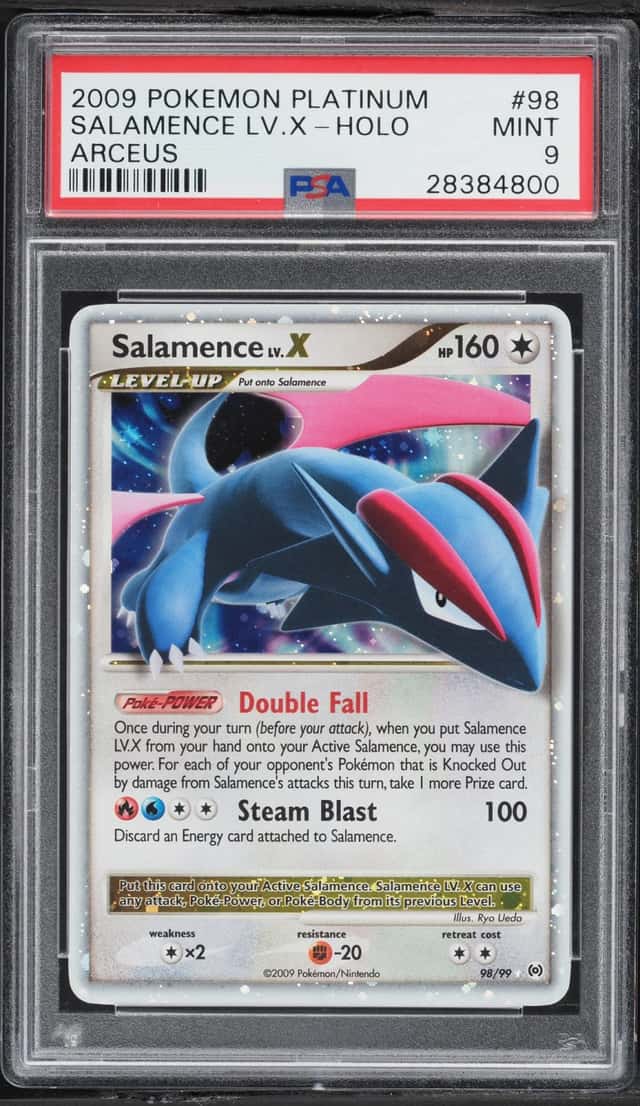 2009 Pokemon Platinum Arceus Holo Salamence LV.X #98 PSA 9 MINT