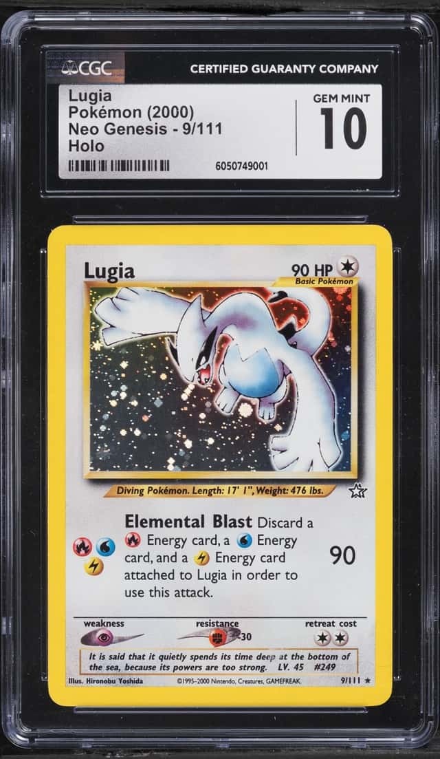 2000 Pokemon Neo Genesis Holo Lugia #9 CGC 10 GEM MINT