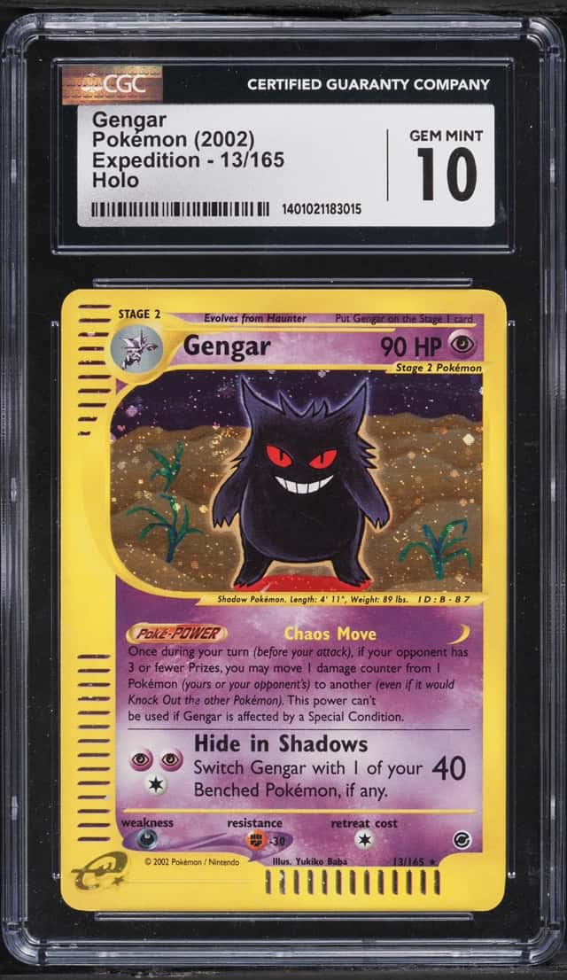 2002 Pokemon Expedition Holo Gengar #13 CGC 10 GEM MINT