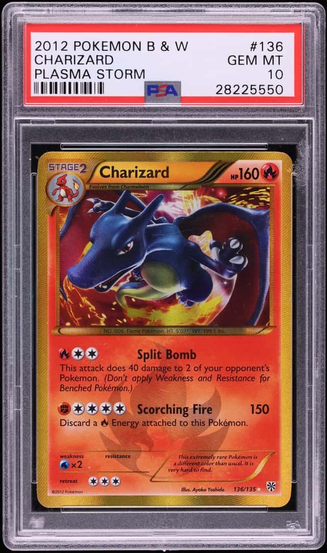2012 Pokemon Black & White Plasma Storm Secret Rare Charizard #136 PSA 10 GEM MINT
