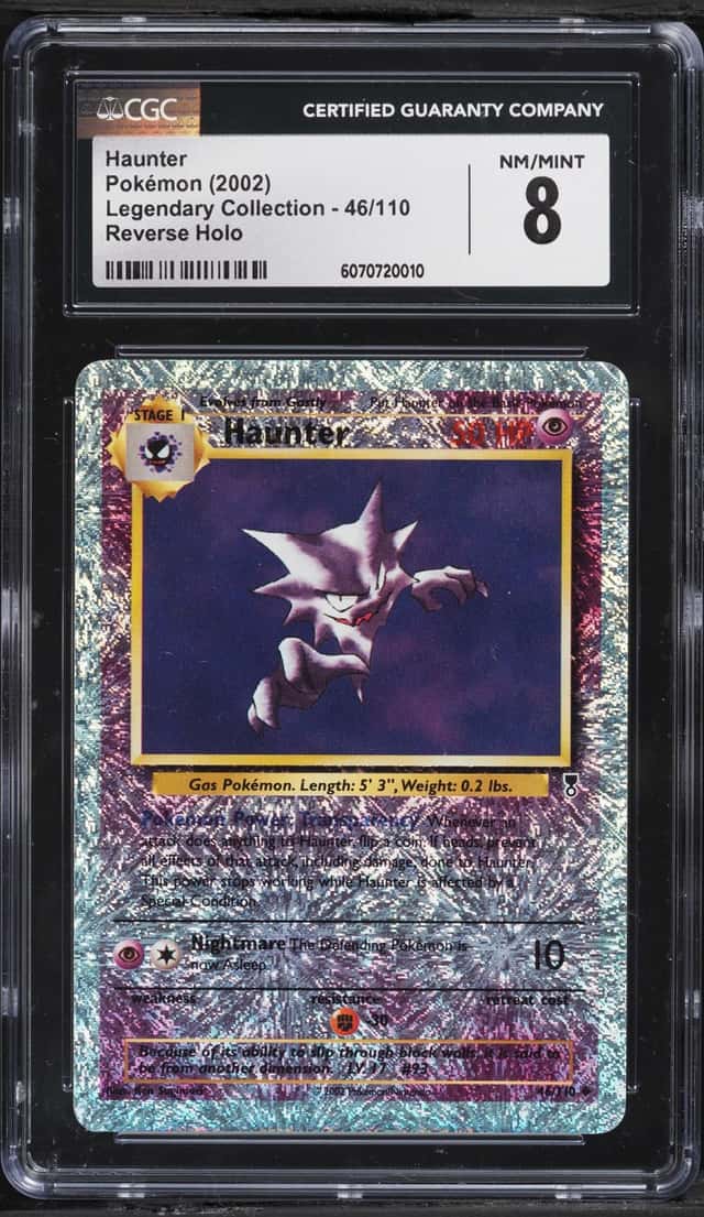 2002 Pokemon Legendary Collection Reverse Holo Haunter #46 CGC 8 NM-MT