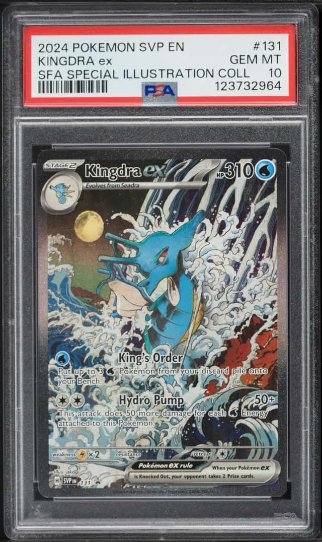 2024 Pokemon Scarlet & Violet Promo Special Illustration Full Art Kingdra Ex #131 PSA 10 GEM