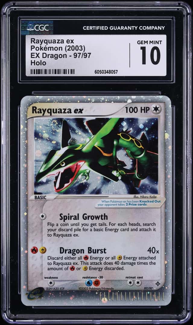 2003 Pokemon EX Dragon Holo Rayquaza Ex #97 CGC 10 GEM MINT