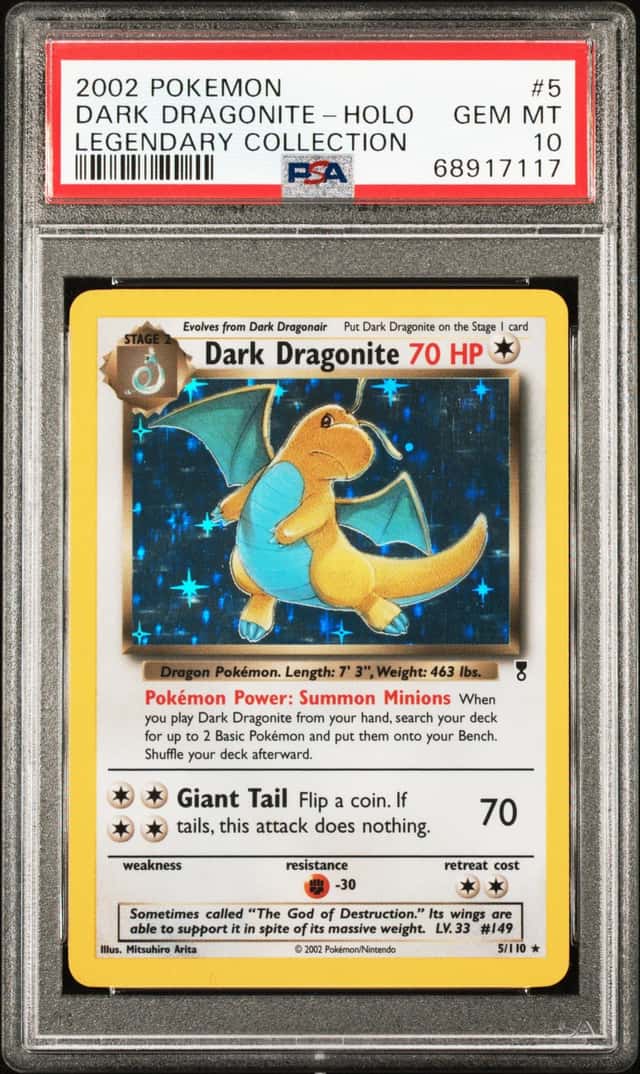 2002 Pokemon Legendary Collection Holo Dark Dragonite #5 PSA 10 GEM MINT