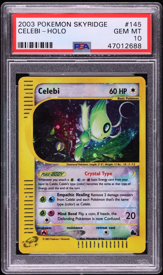 2003 Pokemon Skyridge Holo Crystal Celebi #145 PSA 10 GEM MINT