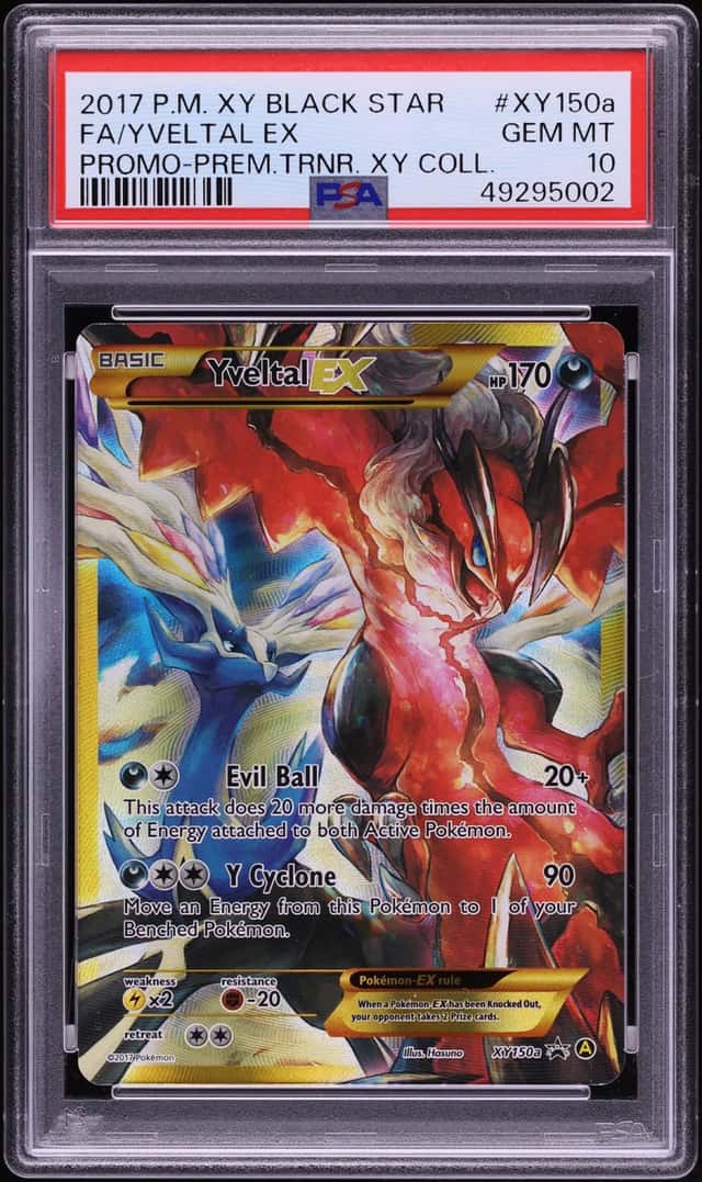 2017 Pokemon XY Black Star Promo Premium Trainer Full Art Yveltal EX #XY150a PSA 10 GEM MINT