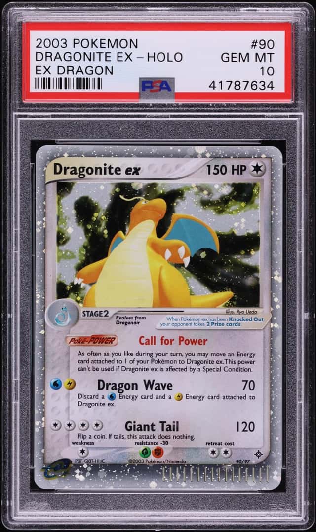 2003 Pokemon EX Dragon Holo Dragonite EX #90 PSA 10 GEM MINT