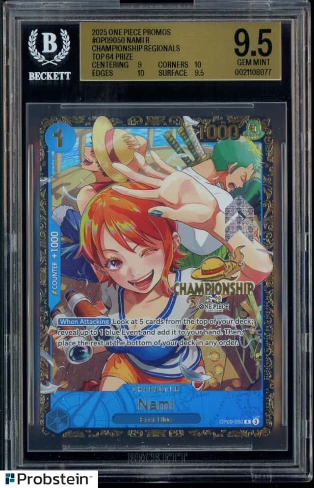 2025 One Piece Promo Championship Regionals Top 64 Prize #050 Nami BGS 9.5