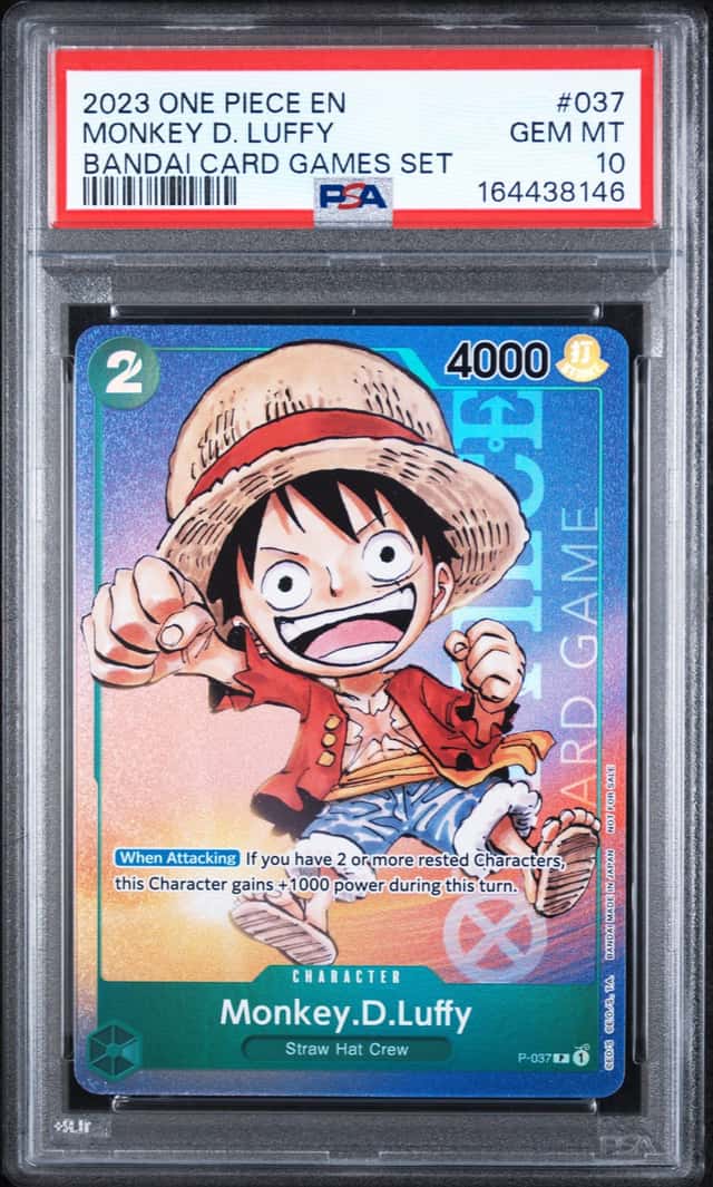 2023 ONE Piece Promo GEN CON Bandai Card Games SET #037 Monkey D. Luffy PSA 10