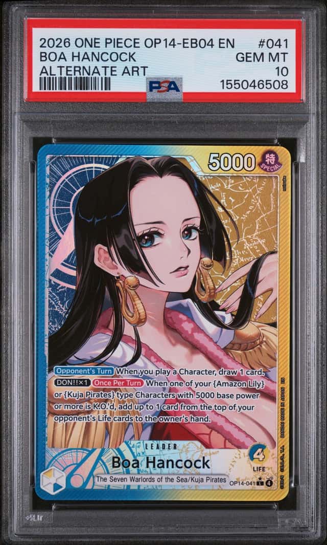 2026 One Piece OP14-EB04 EN #041 Boa Hancock Alternate Art Leader PSA 10 GEM MT