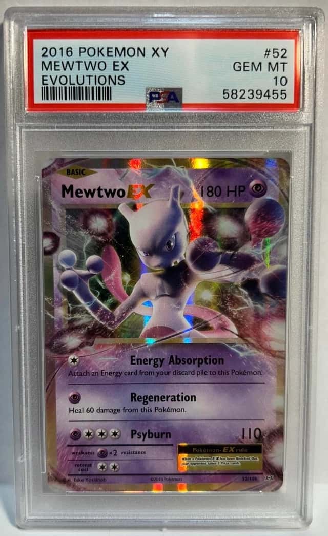 Mewtwo EX PSA 10 52/108 2016 Pokémon Evolutions Holo