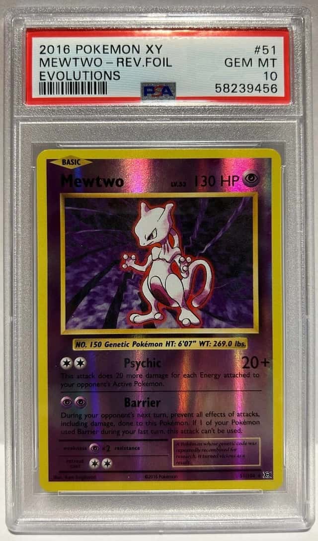 Mewtwo PSA 10 51/108 2016 Pokémon Evolutions Reverse Holo