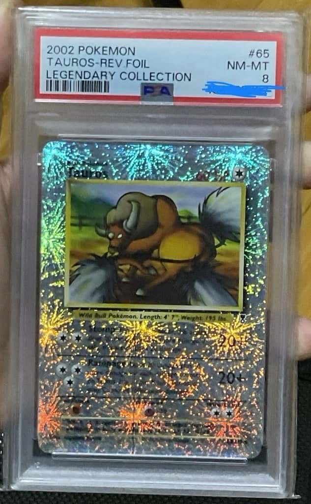 Pokémon TCG Legendary Collection Tauros 65/110 Reverse Holo PSA 8 (EN) 2002