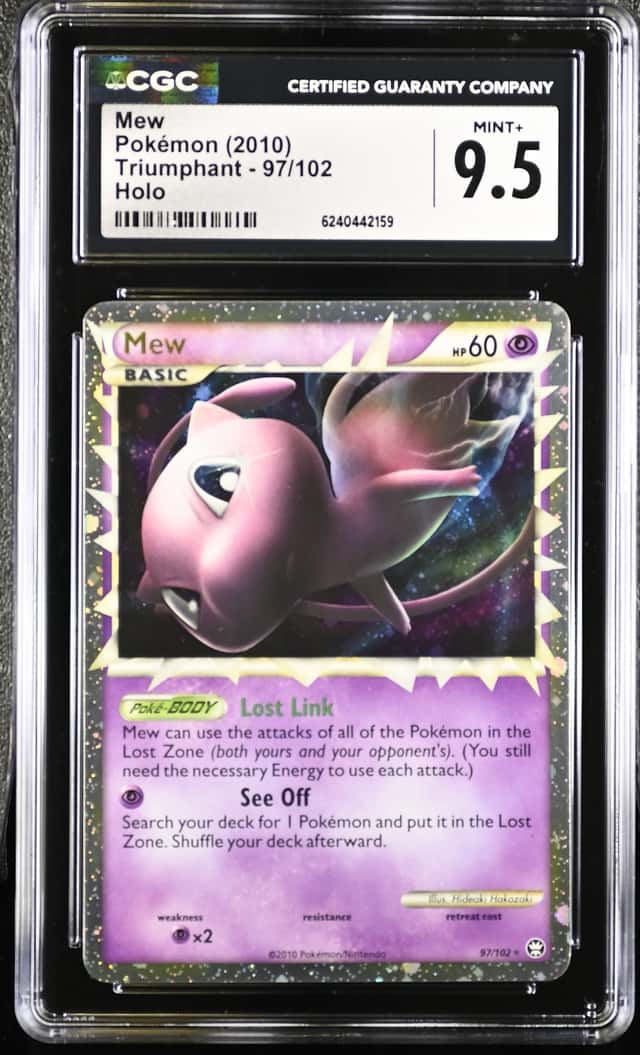 2004 Pokemon Triumphant #97 Mew Holo CGC 9.5 MINT+