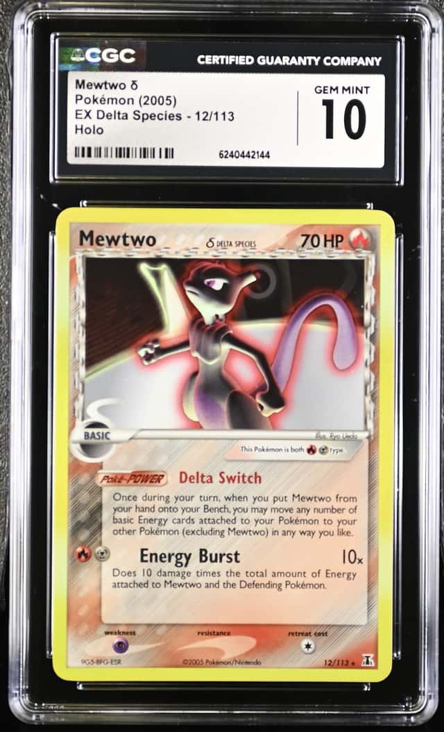 2005 Pokemon EX Delta Species #12 Mewtwo Reverse Holo CGC 10 GEM MINT