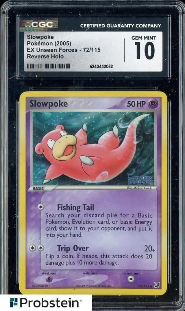 2005 Pokemon EX Unseen Forces #72 Slowpoke Reverse Holo CGC 10 GEM MINT