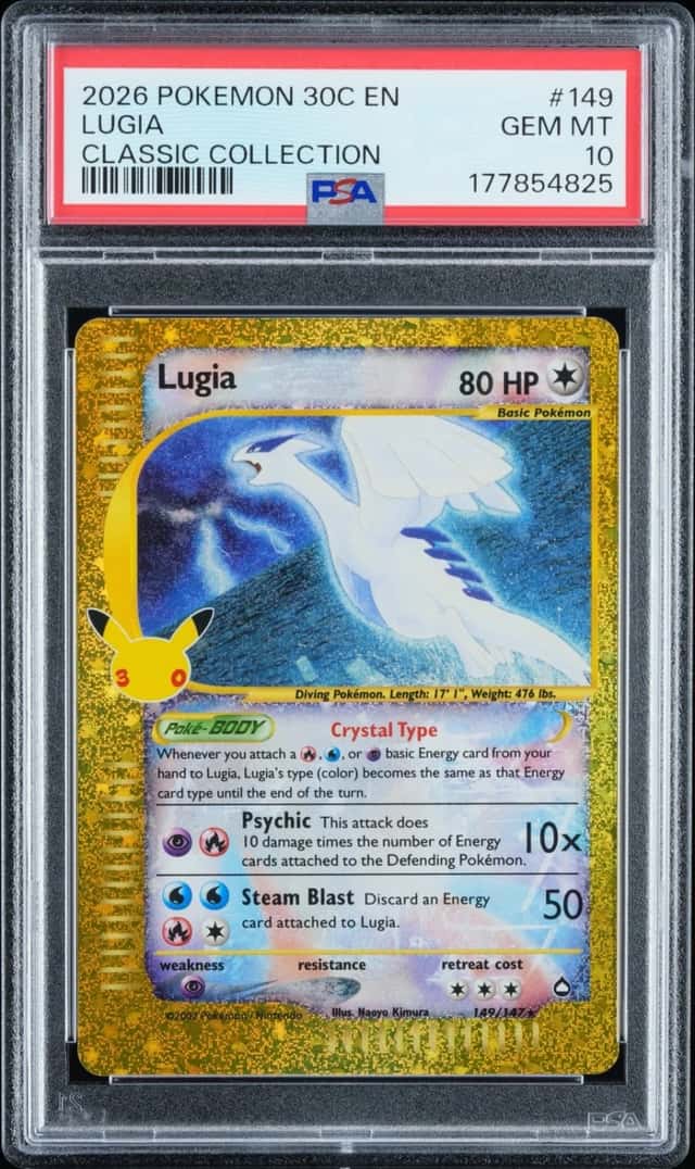 2026 POKEMON 30C EN-30TH CELEBRATION CLASSIC COLLECTION #149 LUGIA PSA 10