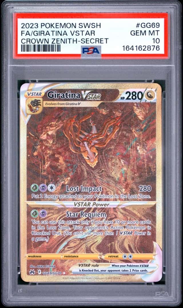 2023 POKEMON SWORD & SHIELD CROWN ZENITH SECRET FULL ART/GIRATINA VSTAR PSA 10