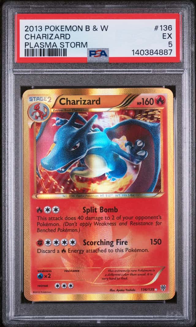 CHARIZARD POKEMON PLASMA STORM SECRET RARE 136/135 REVERSE HOLO PSA 5 Q7217-2